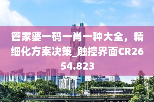 管家婆一碼一肖一種大全，精細化方案決策_觸控界面CR2654.823
