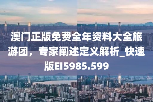 澳門正版免費(fèi)全年資料大全旅游團(tuán)，專家闡述定義解析_快速版EI5985.599