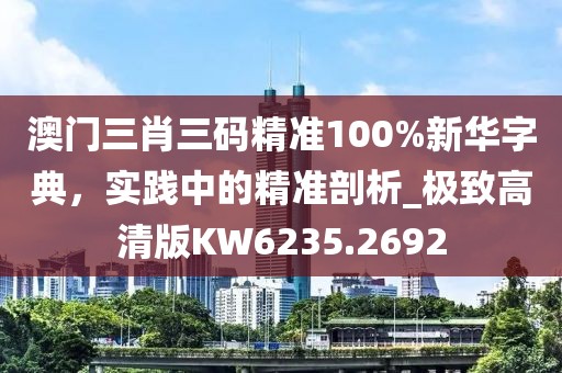 澳門三肖三碼精準(zhǔn)100%新華字典，實(shí)踐中的精準(zhǔn)剖析_極致高清版KW6235.2692