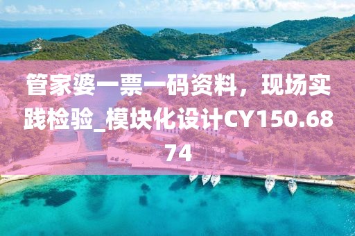 管家婆一票一碼資料，現(xiàn)場實(shí)踐檢驗(yàn)_模塊化設(shè)計(jì)CY150.6874