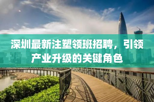 深圳最新注塑領(lǐng)班招聘，引領(lǐng)產(chǎn)業(yè)升級的關(guān)鍵角色