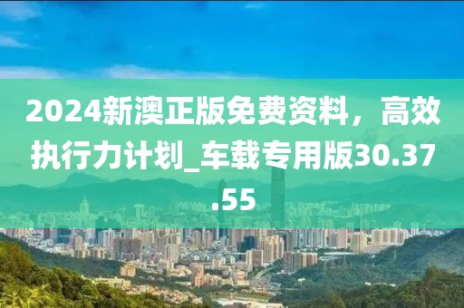 2024新澳正版免費(fèi)資料，高效執(zhí)行力計(jì)劃_車載專用版30.37.55