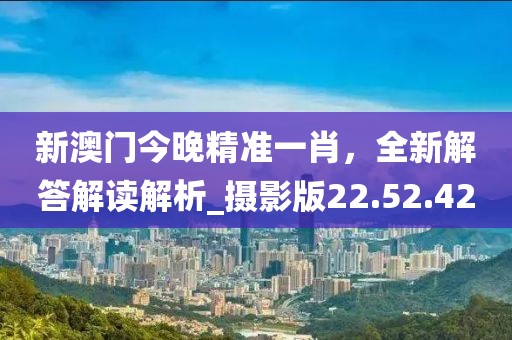 新澳門今晚精準(zhǔn)一肖，全新解答解讀解析_攝影版22.52.42