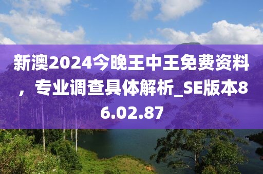 新澳2024今晚王中王免費資料，專業(yè)調(diào)查具體解析_SE版本86.02.87