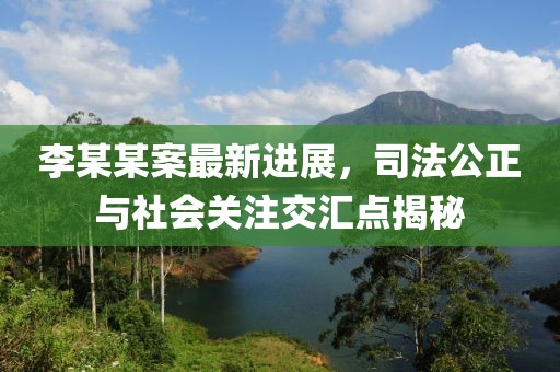 李某某案最新進(jìn)展，司法公正與社會關(guān)注交匯點(diǎn)揭秘