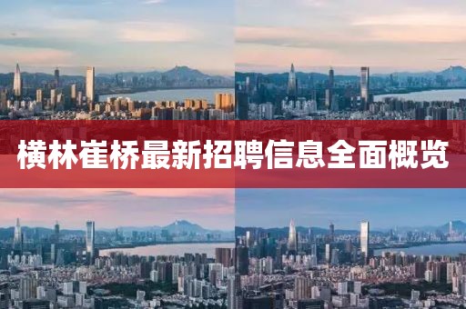橫林崔橋最新招聘信息全面概覽